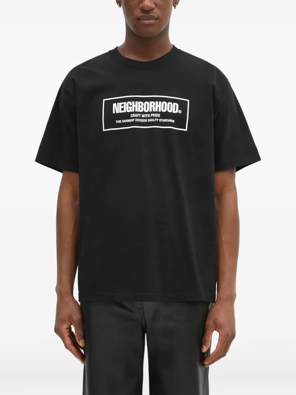 Neighborhood T-shirt met logoprint Zwart