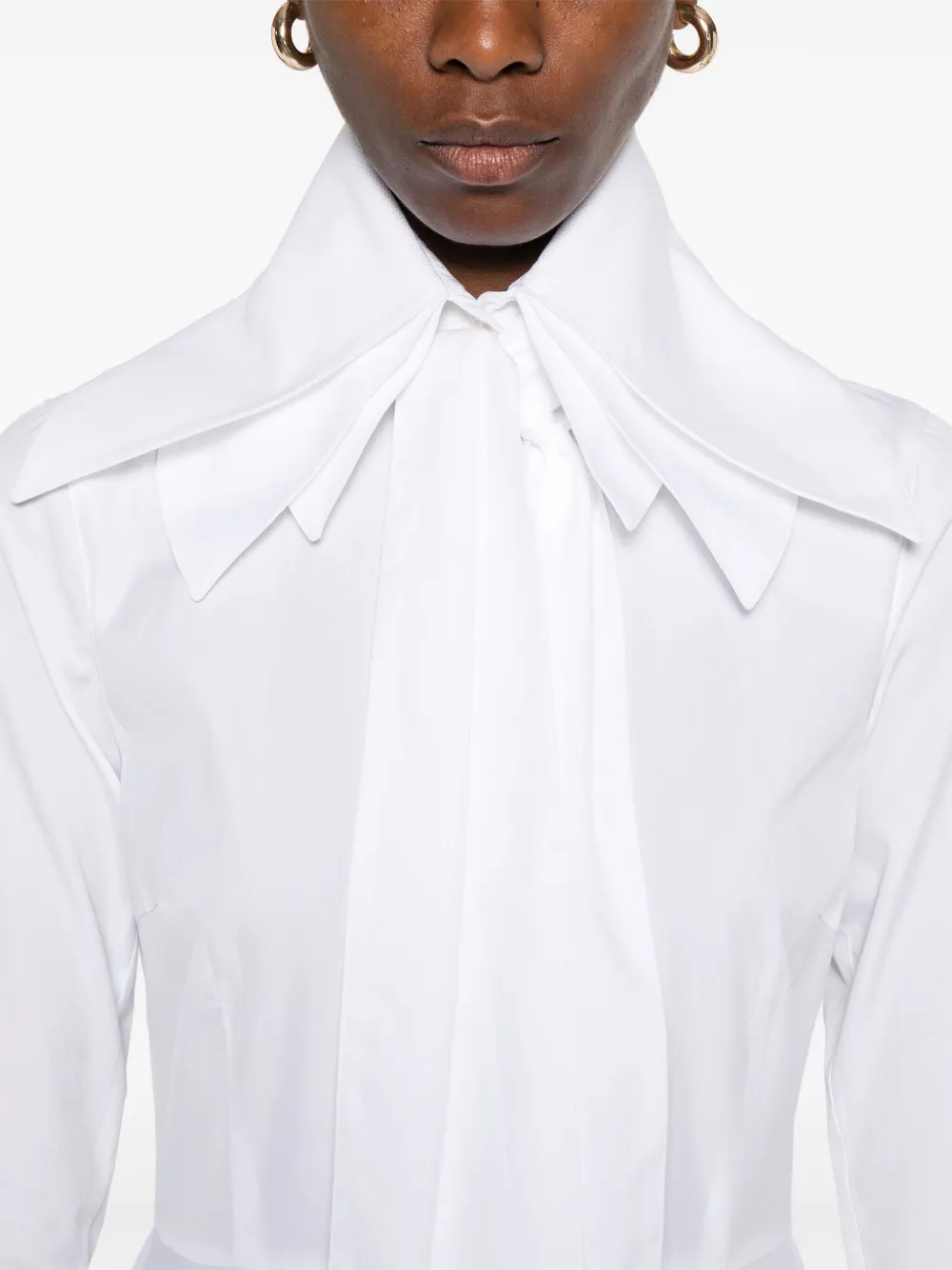 Viktor & Rolf Blousejurk met gelaagde kraag Wit