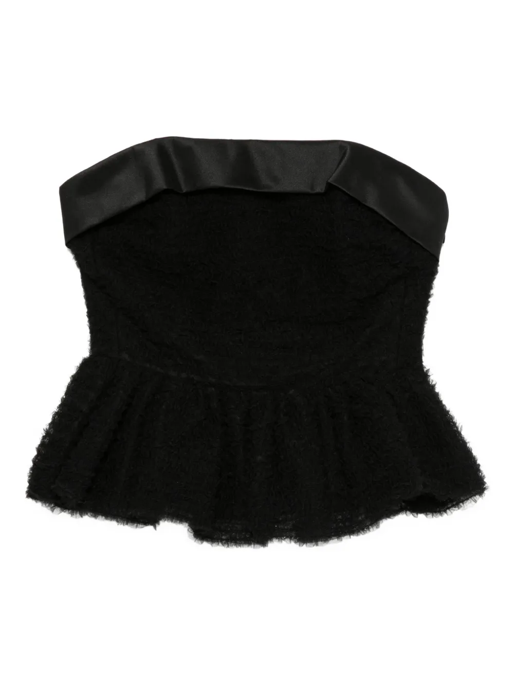 Viktor & Rolf tulle ruffle strapless top | Black | Image 1