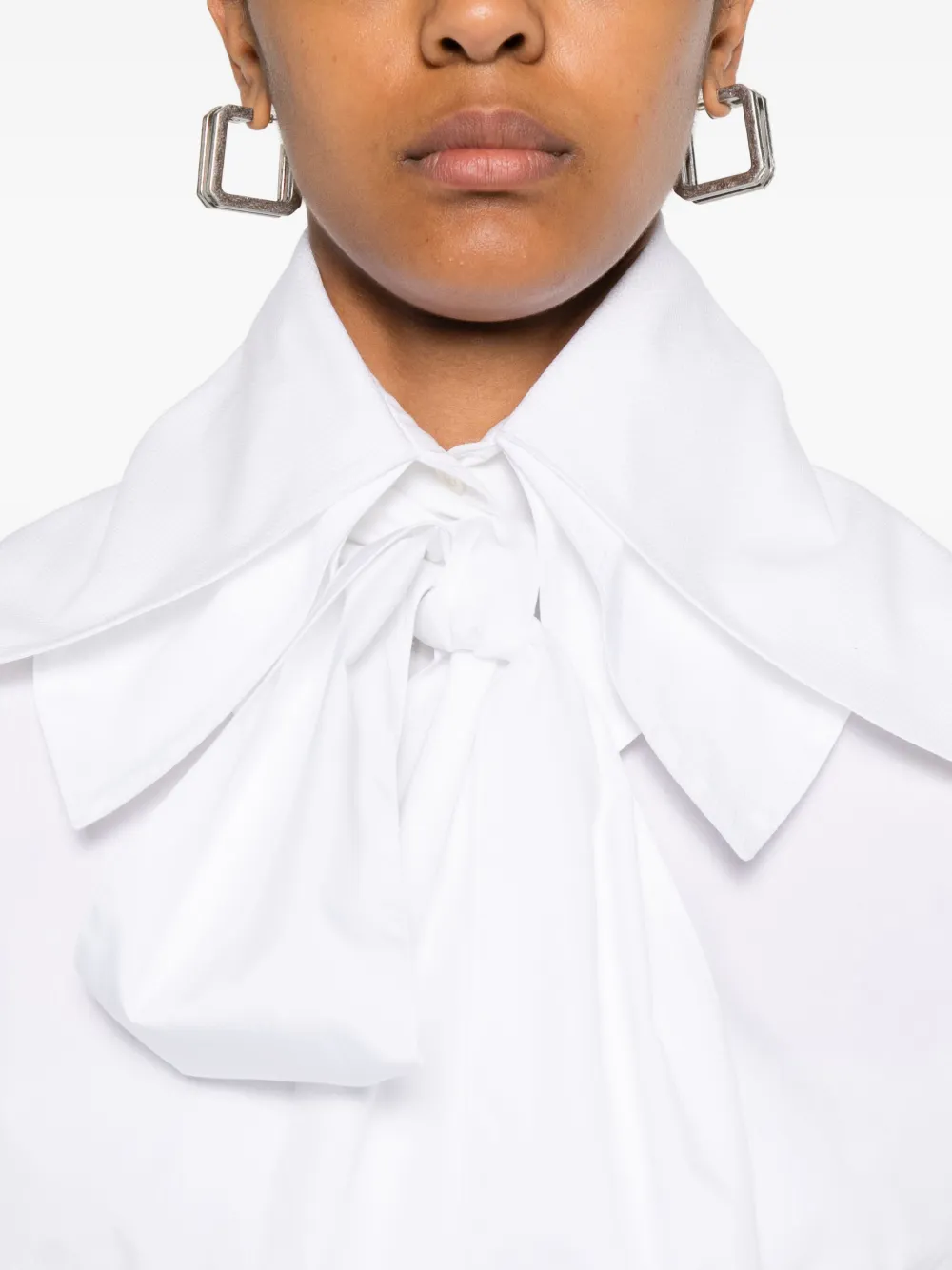 Viktor & Rolf Katoenen blouse met kraag en strikdetail Wit
