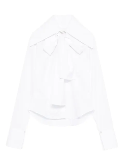 Viktor & Rolf triple-collar bow-detail cotton shirt