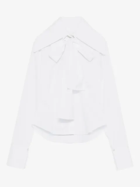 Viktor & Rolf triple-collar bow-detail cotton shirt