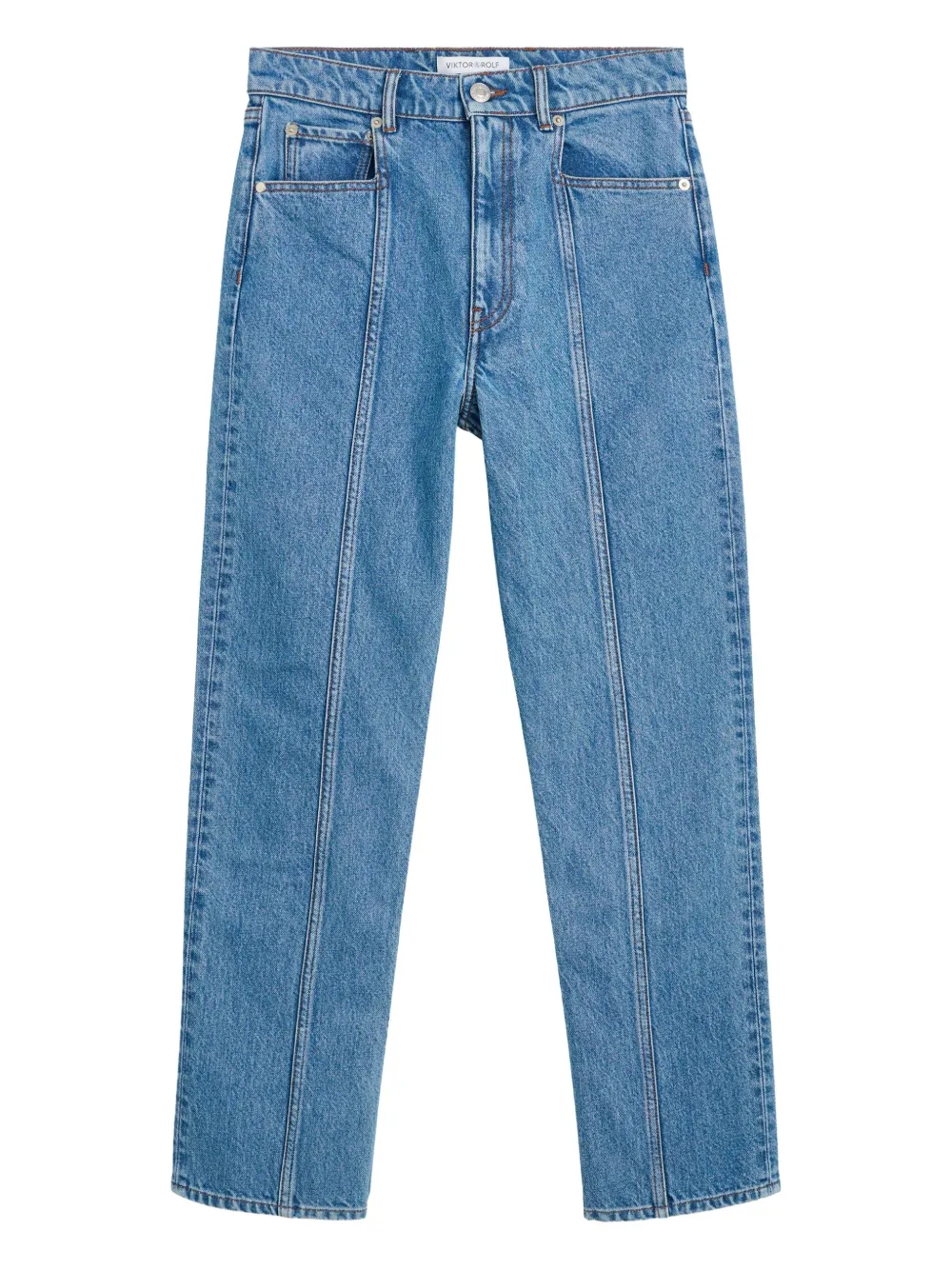 Viktor & Rolf Five-pocket Panelled Jeans In Blue