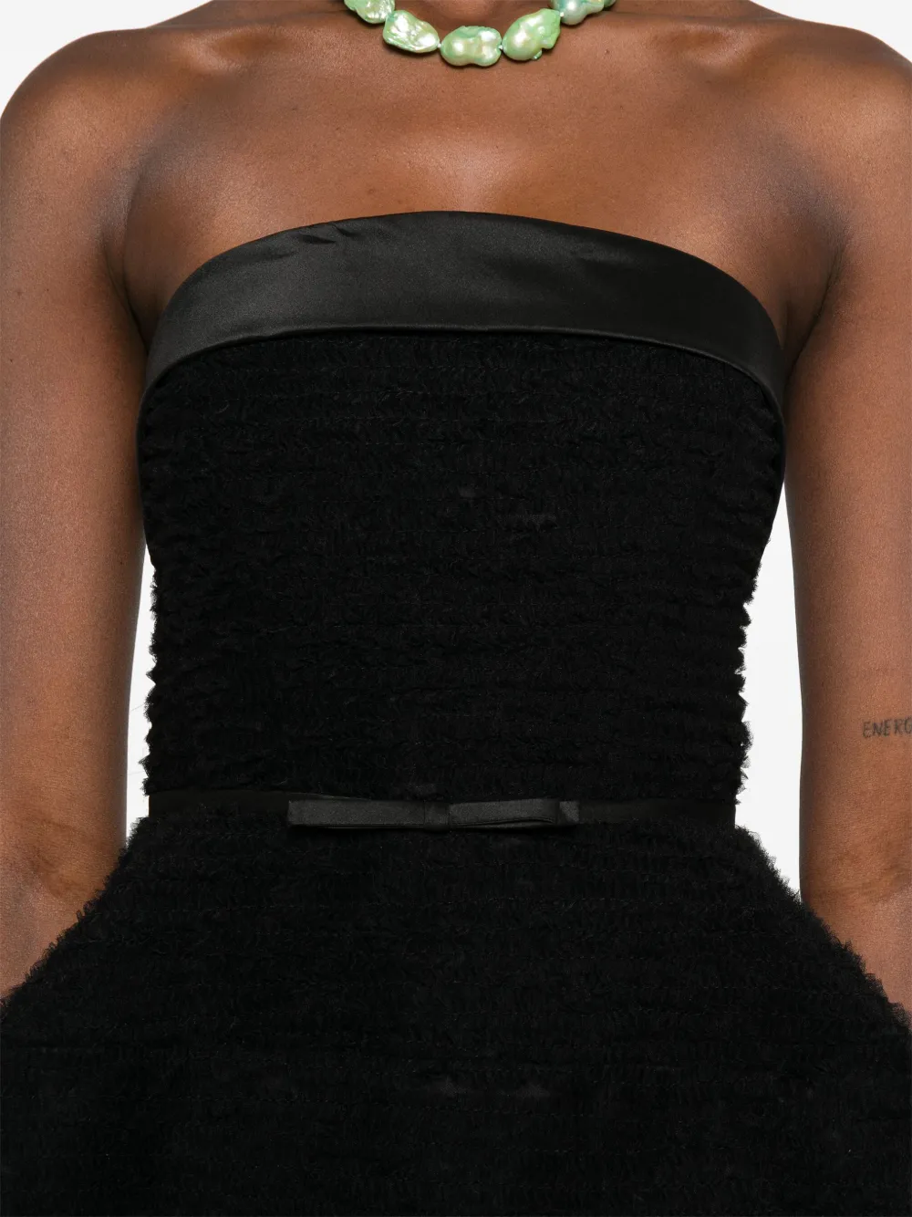 Viktor & Rolf Avondjurk met ruches Zwart