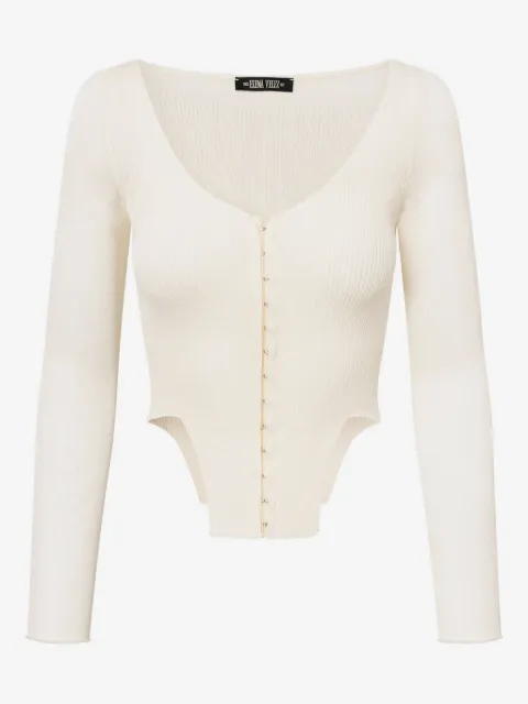 Elena Velez linen knit top