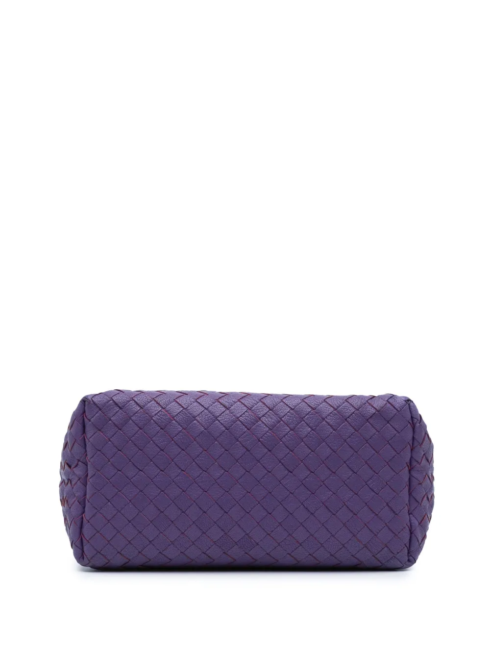 Pre-owned Bottega Veneta 2012-2024 Small Madras Goatskin Intrecciato Shoulder Bag In Purple