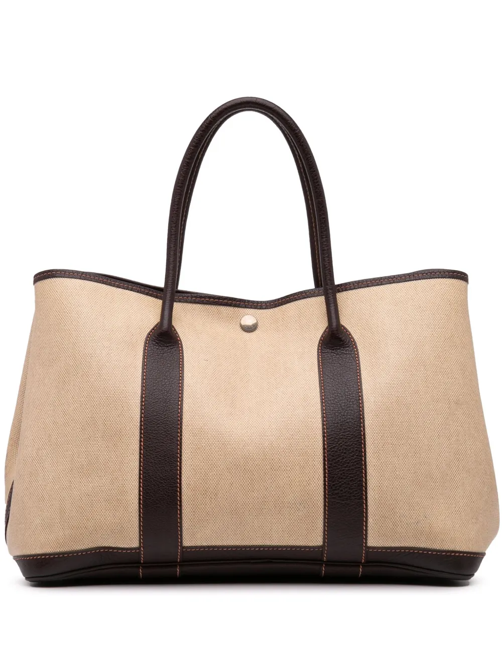 Hermès Pre-Owned 2002 トワル ネゴンダ ガーデンパーティー 36 トートバッグ - ブラウン Hermès Pre-Owned 2002 トワル ネゴンダ ガーデンパーティー 36 トートバッグ - ブラウン