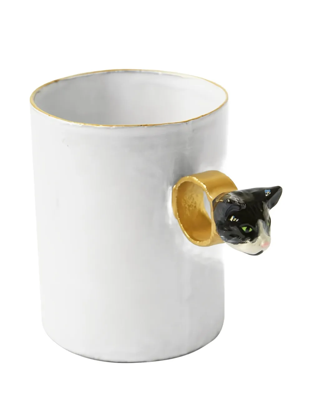 Astier De Villatte X Serena Carone Cat Ring Mug (9.5cm) In Animal Print