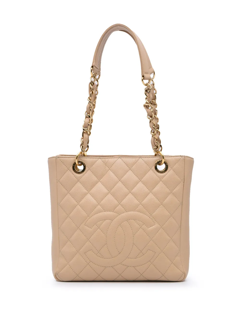 CHANEL Pre-Owned 2011 キャビア プチ ショッピング トートバッグ - ブラウン CHANEL Pre-Owned 2011 キャビア プチ ショッピング トートバッグ - ブラウン