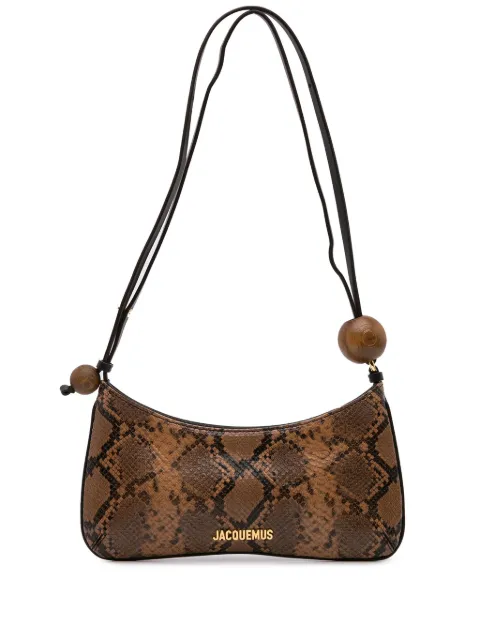 Jacquemus Pre-Owned bolsa de hombro Python Embossed Le Bisou Perle 2023-2024