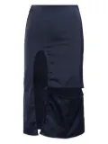 Elena Velez satin midi skirt - Blue