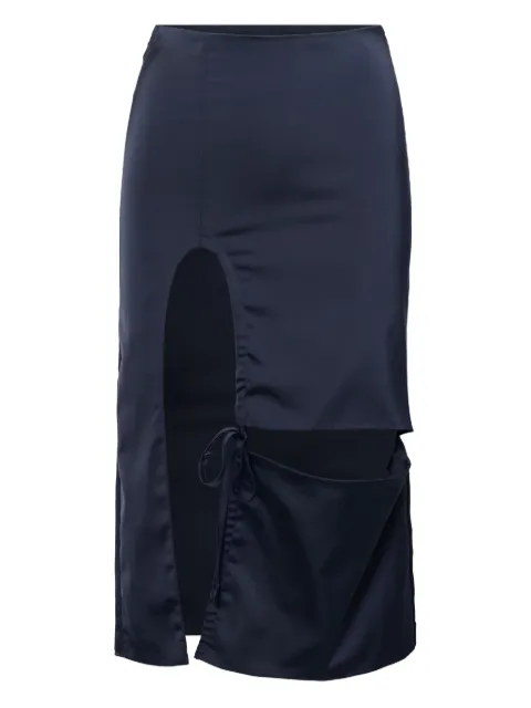 Elena Velez satin midi skirt