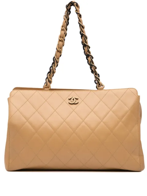 CHANEL Pre-Owned 2000-2002 CC Quilted Lambskin Chain shoulder bag