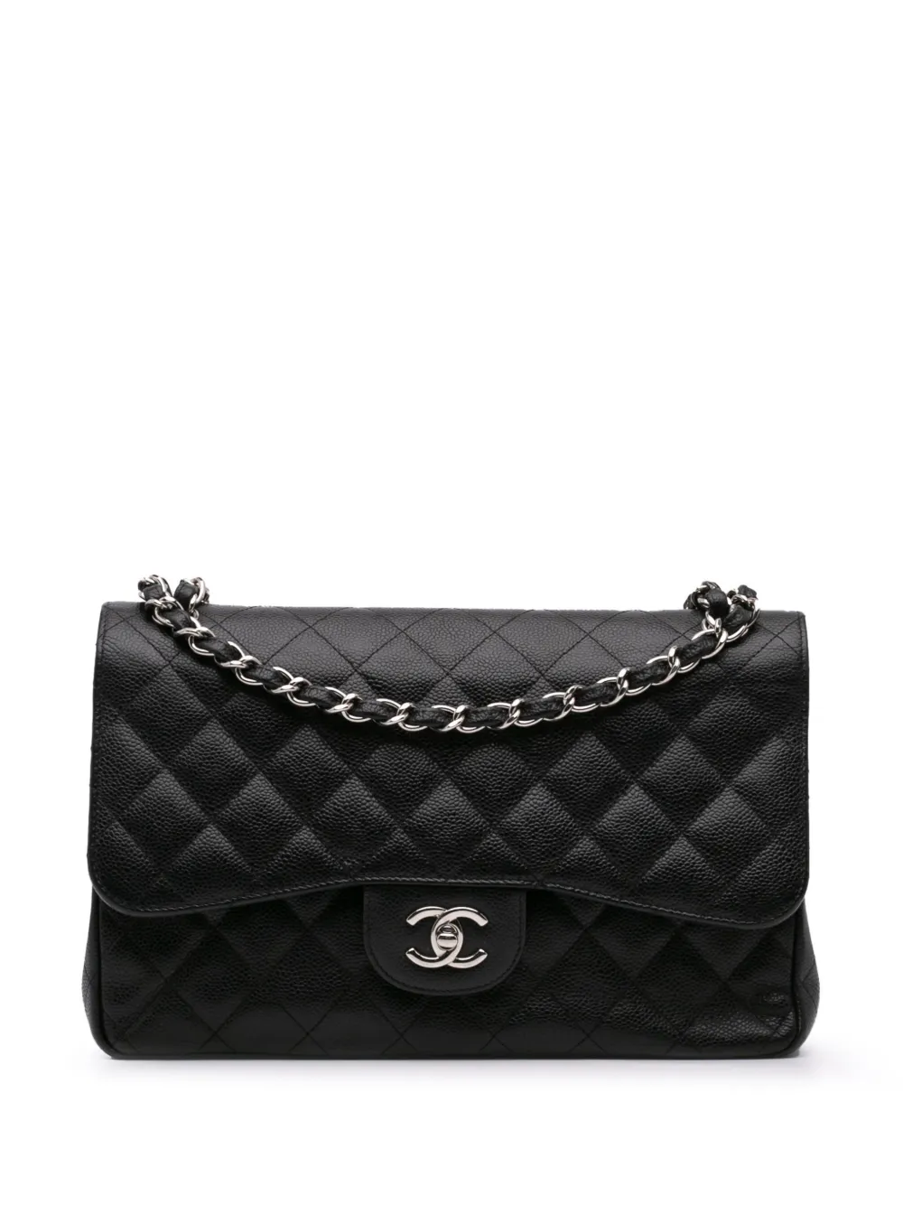 CHANEL Pre-Owned 2012 Jumbo Classic Caviar Double Flap shoulder bag | Black | Image 1