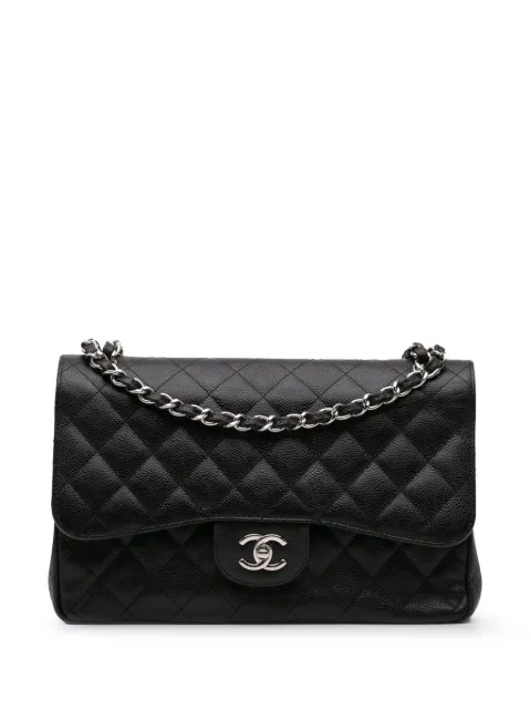 CHANEL Pre-Owned Borsa a spalla Jumbo Double Flap in pelle Caviar 2012
