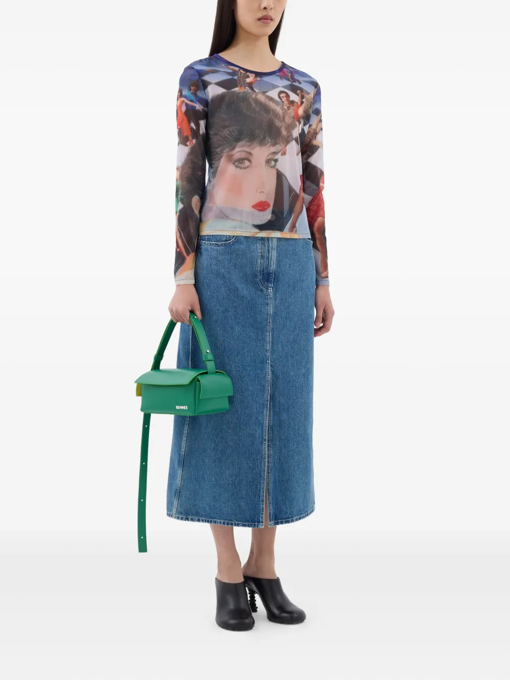 Sunnei Brigitte-print sheer top | T-Shirts & Jersey Shirts | Image 2
