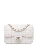 CHANEL Pre-Owned 2019 Mini Rectangular Classic Printed Calfskin Single Flap crossbody bag - White