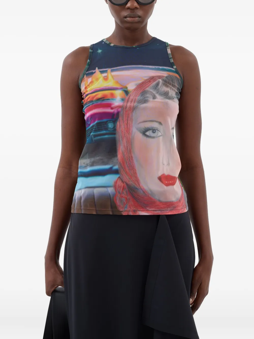 Sunnei Annemarie-print sheer top | T-Shirts & Jersey Shirts | Image 2