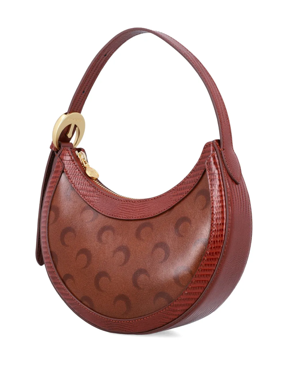 Marine Serre Eclipse mini-tas Bruin