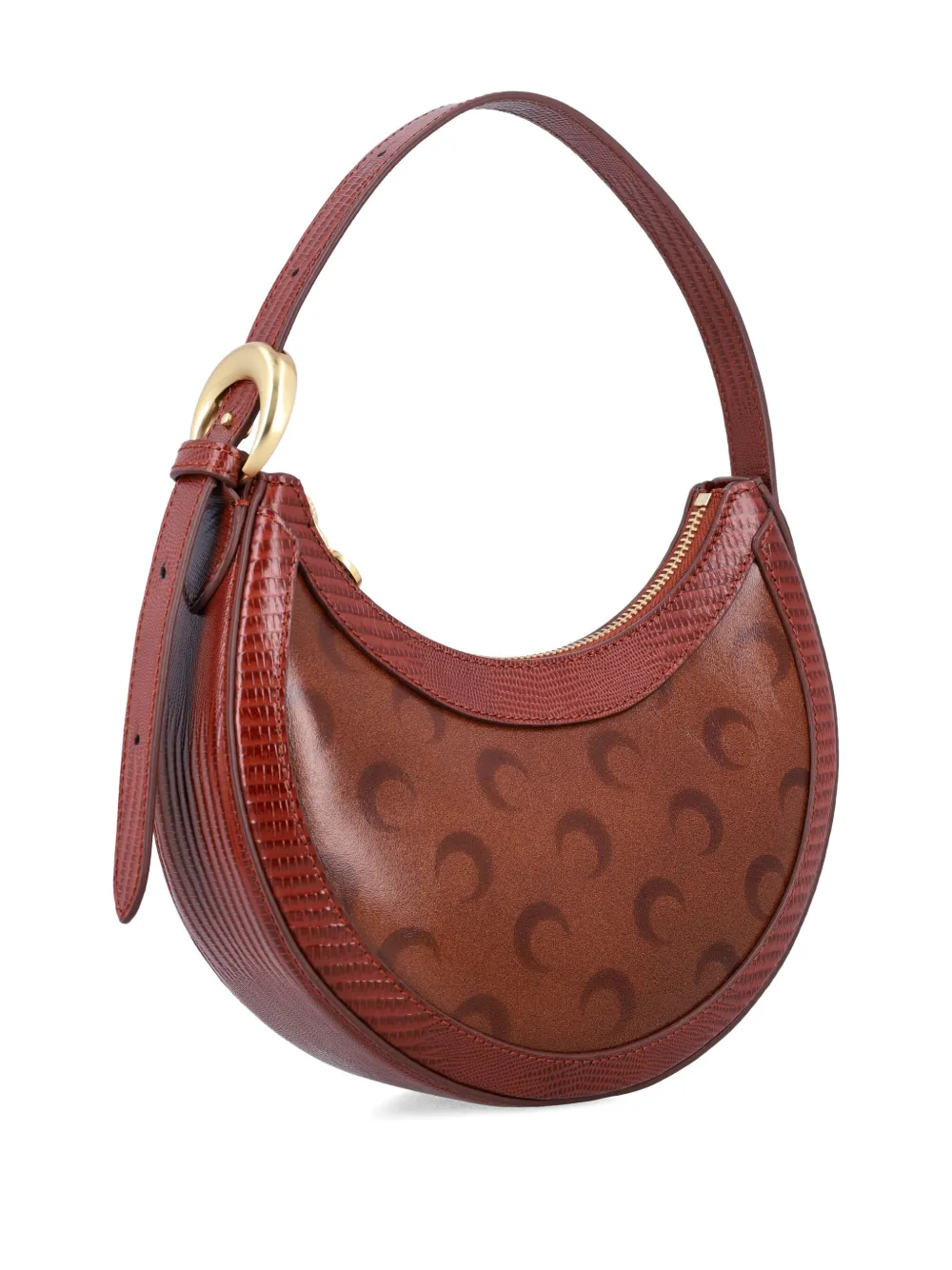 Marine Serre Eclipse mini-tas Bruin