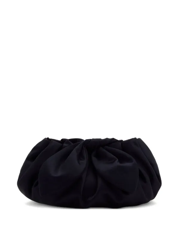 Oscar de la Renta Satin Clutch Bag in Blue