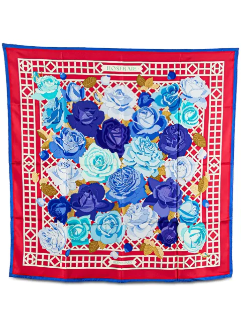 Hermès Pre-Owned 20th Century Roseraie Silk Scarf scarves