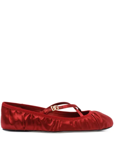 Dolce & Gabbana satin ballerina shoes