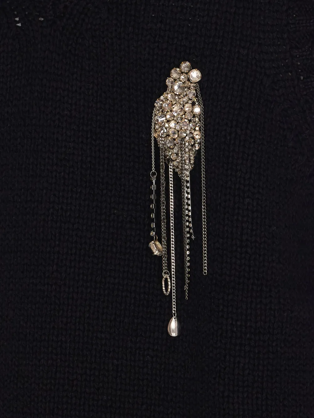 Alexander McQueen Gerafelde top Zwart