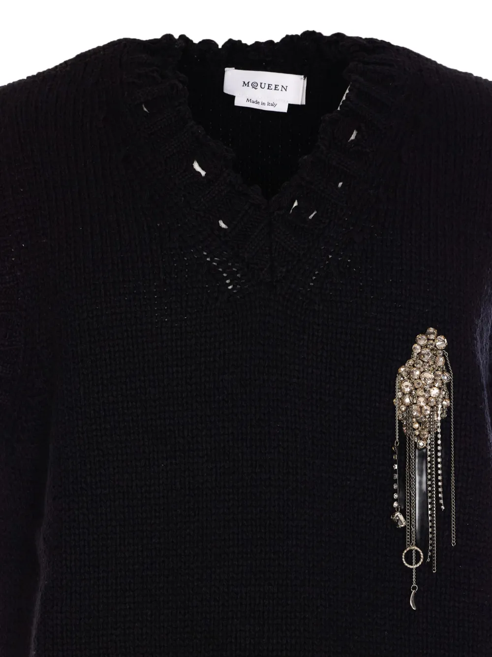 Alexander McQueen Gerafelde top Zwart