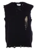 Alexander McQueen ripped vest - Black