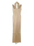 Fely Campo satin maxi dress - Gold