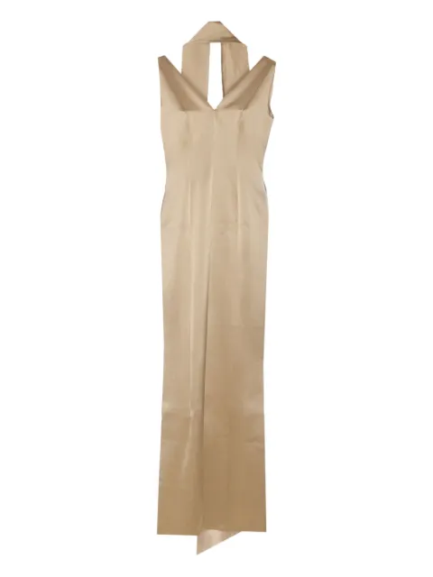 Fely Campo satin maxi dress