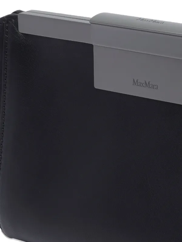 ショルダーバッグ・ポシェット Max Mara Black Leather Belt Bag Max Mara Sportmax Leather Belt Bag Black