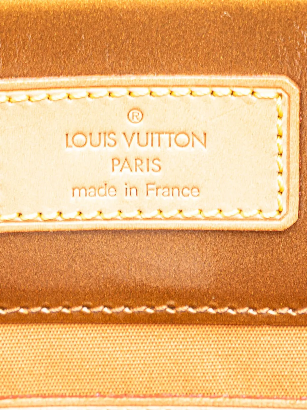 Pre-owned Louis Vuitton 2001 Monogram Vernis Reade Mm Tote Bag In Brown