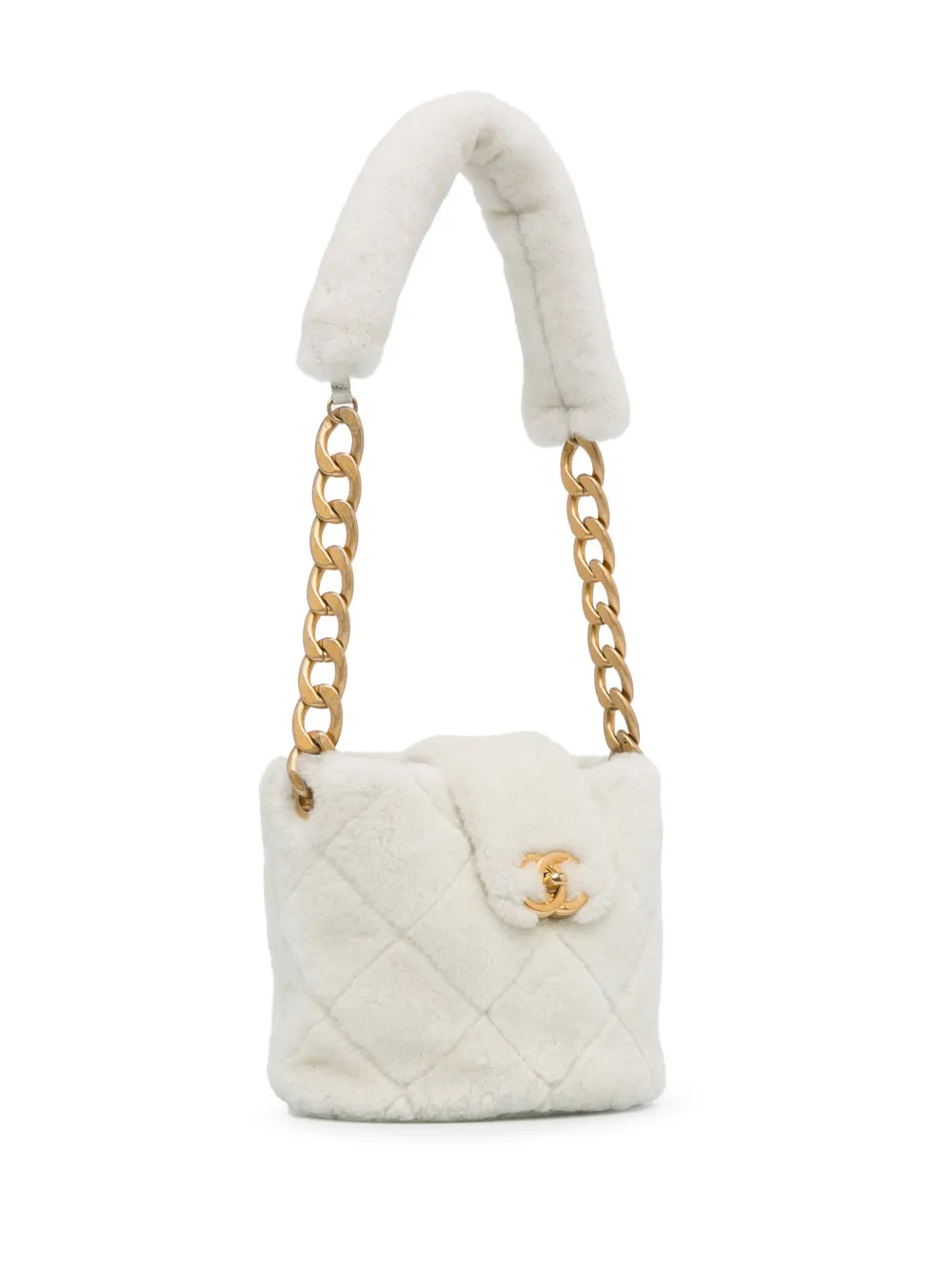CHANEL Pre-Owned 2020 Shearling CC shoulder bag | Pre-Owned | Image 2