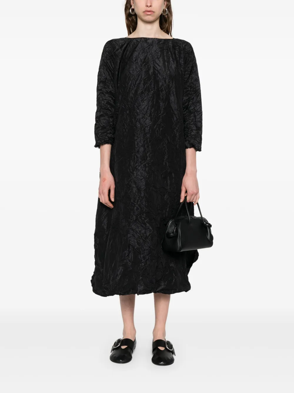 Daniela Gregis Midi-jurk met boothals - Zwart