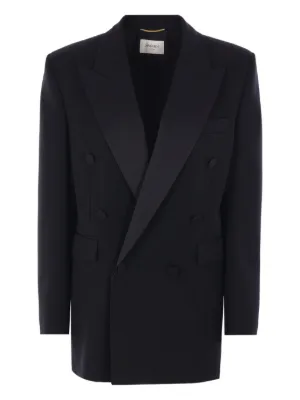 Yves Saint Laurent ネイビー ダブルブレストジャケット 38 Yves Saint Laurent YVES SAINT LAURENT イヴサンローラン