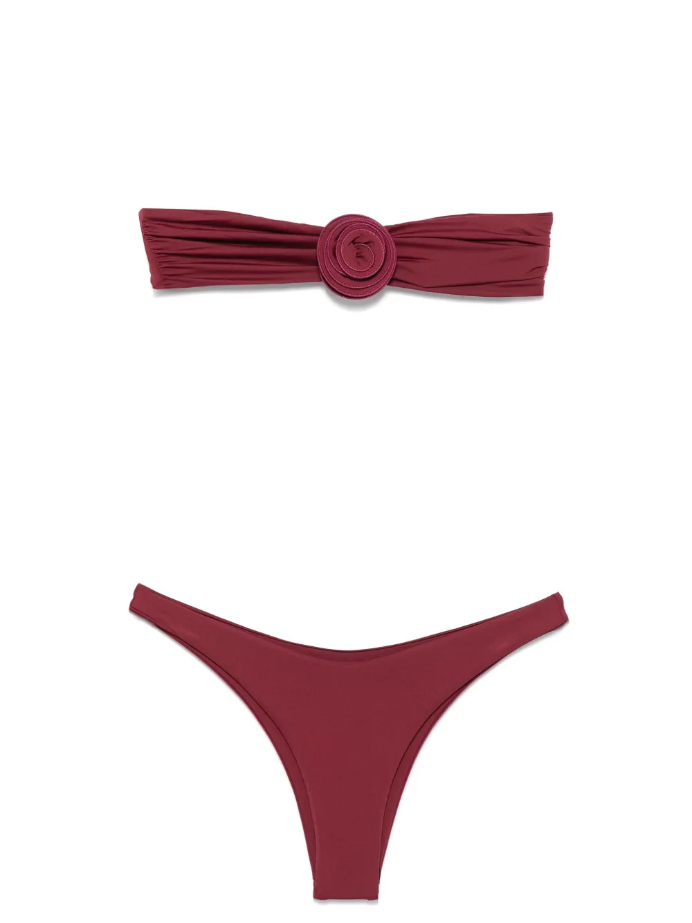 La Reveche Bikini con dettaglio a fiore - Rosso
