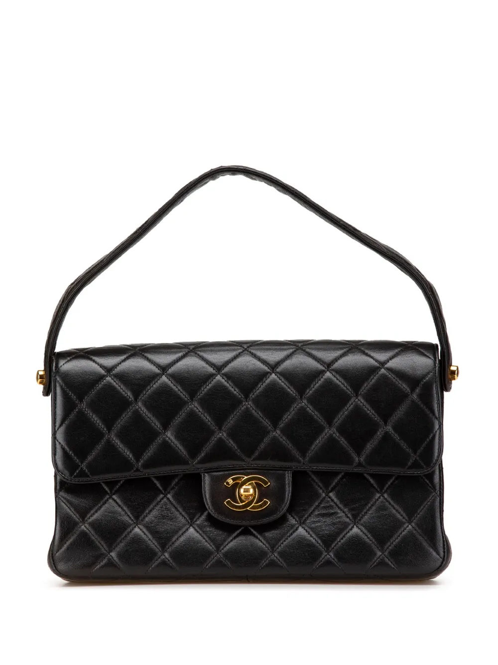 CHANEL Pre-Owned 1994-1996 Quilted Lambskin Double Sided Flap handbag | Black | Image 1