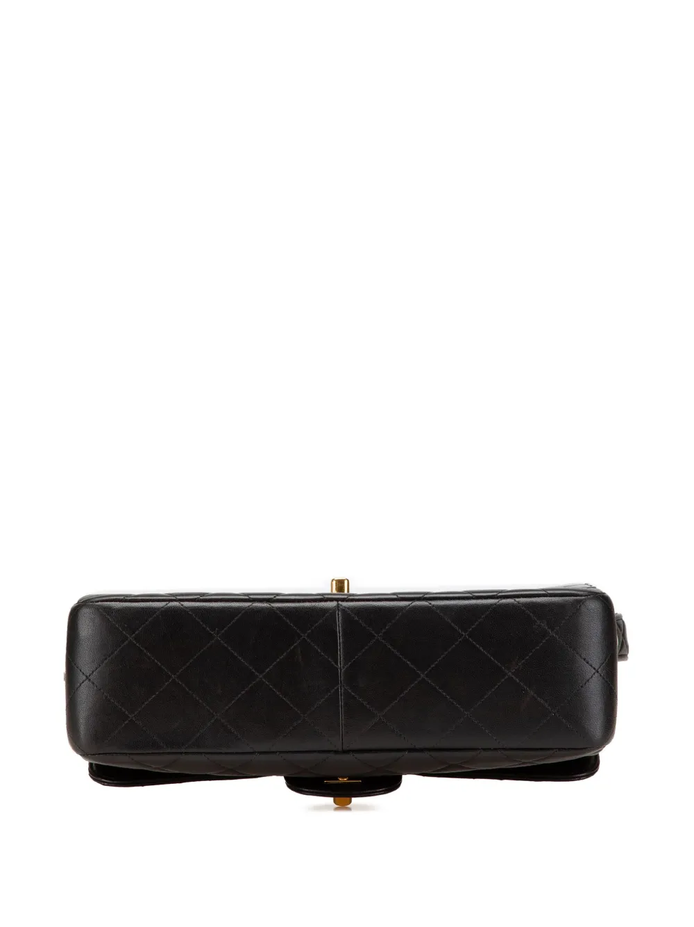 Pre-owned Chanel 1994-1996 Quilted Lambskin Double Sided Flap Handbag In Black