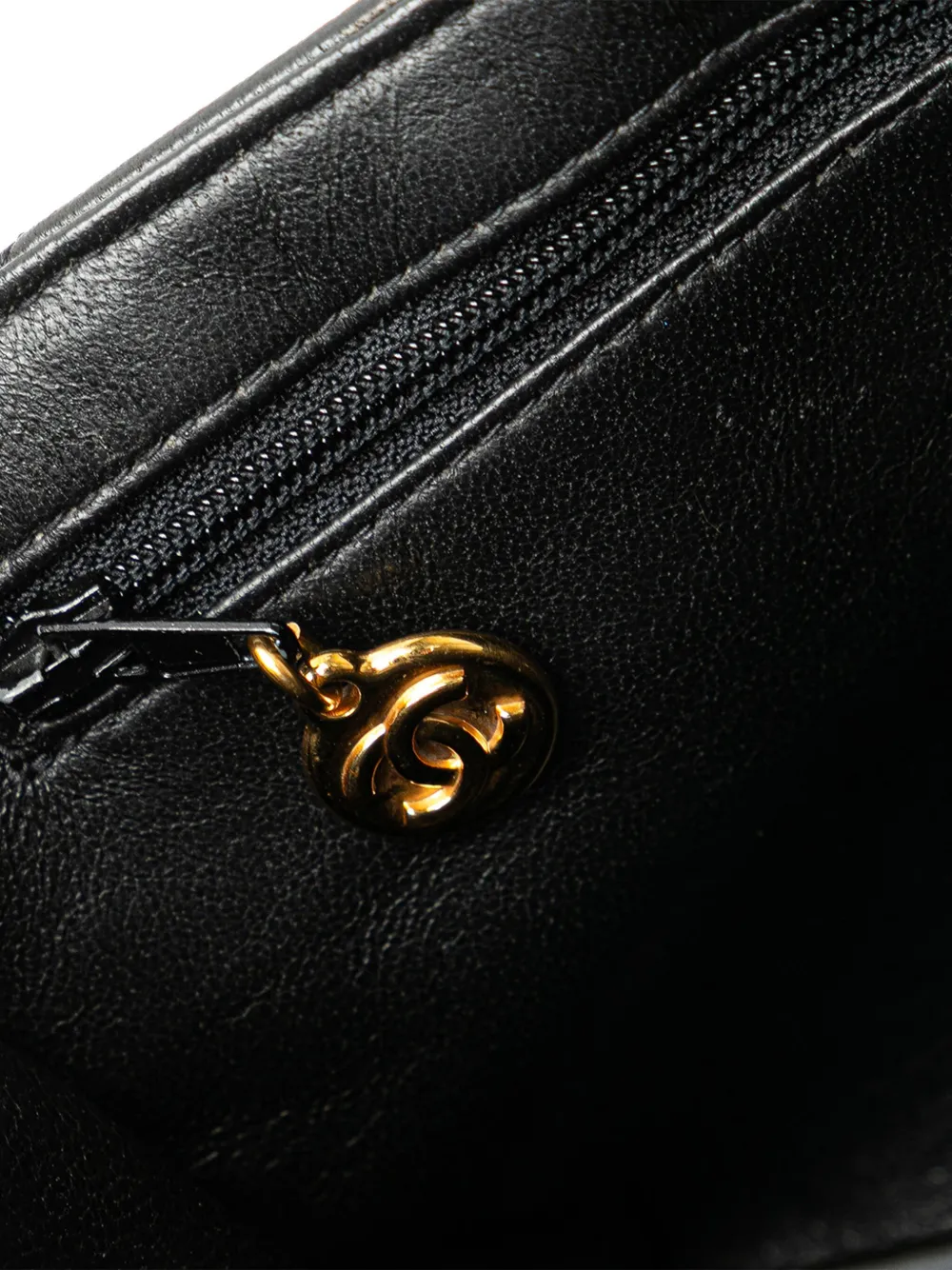 Pre-owned Chanel 1994-1996 Quilted Lambskin Double Sided Flap Handbag In Black