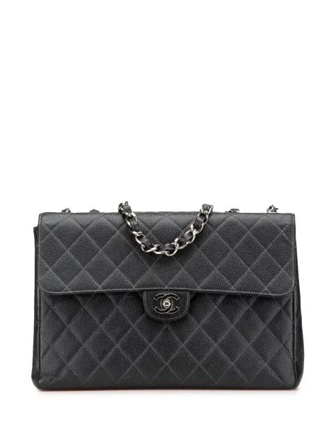 CHANEL Pre-Owned 2000-2002 Jumbo Quilted Caviar Single Flap shoulder bag