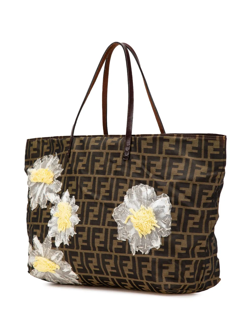 Fendi Pre-Owned 20th Century Zucca Canvas Flower Applique tote bag | Pre-Owned | Image 2