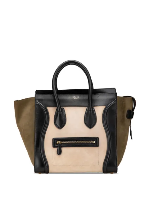 Céline Pre-Owned tote de viaje mini de gamuza tricolor y piel de becerri 2012