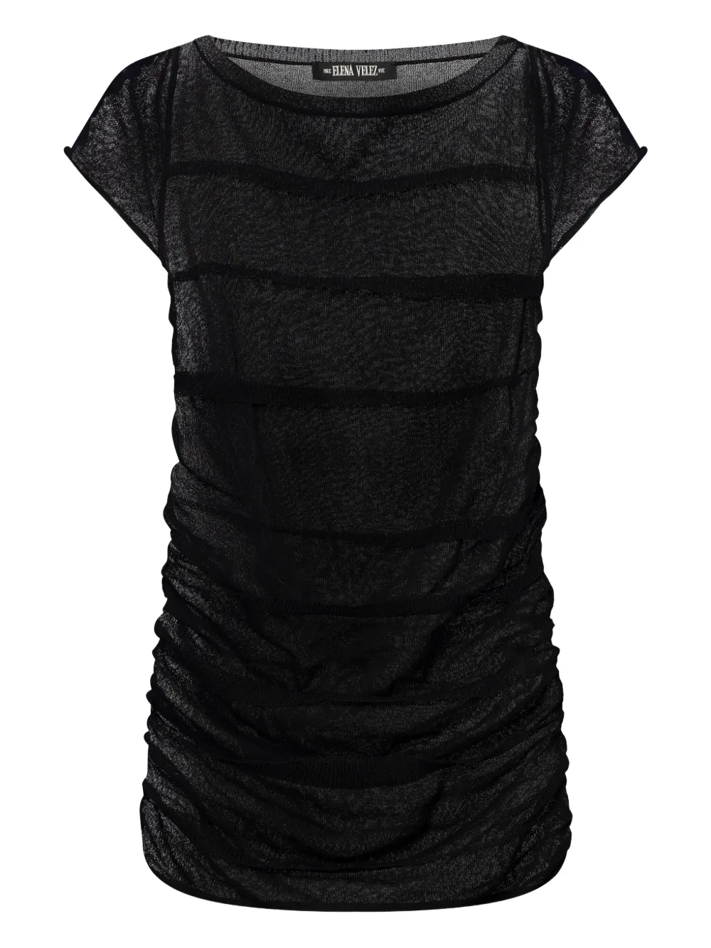 Elena Velez playera fruncida | negro | Image 1