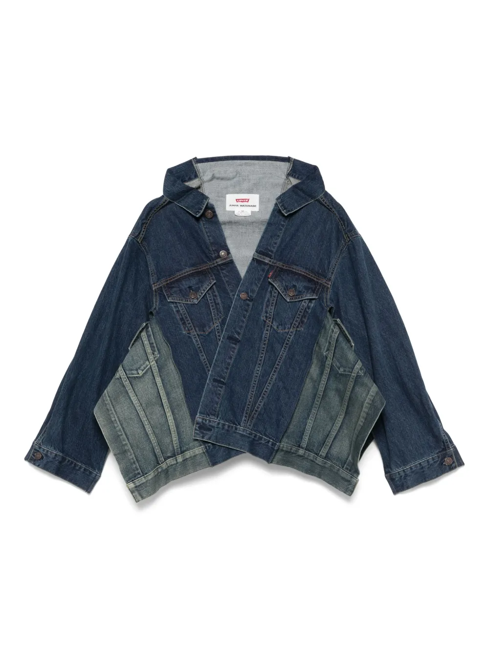 Junya Watanabe x Levi's denim jack met vlakken Blauw