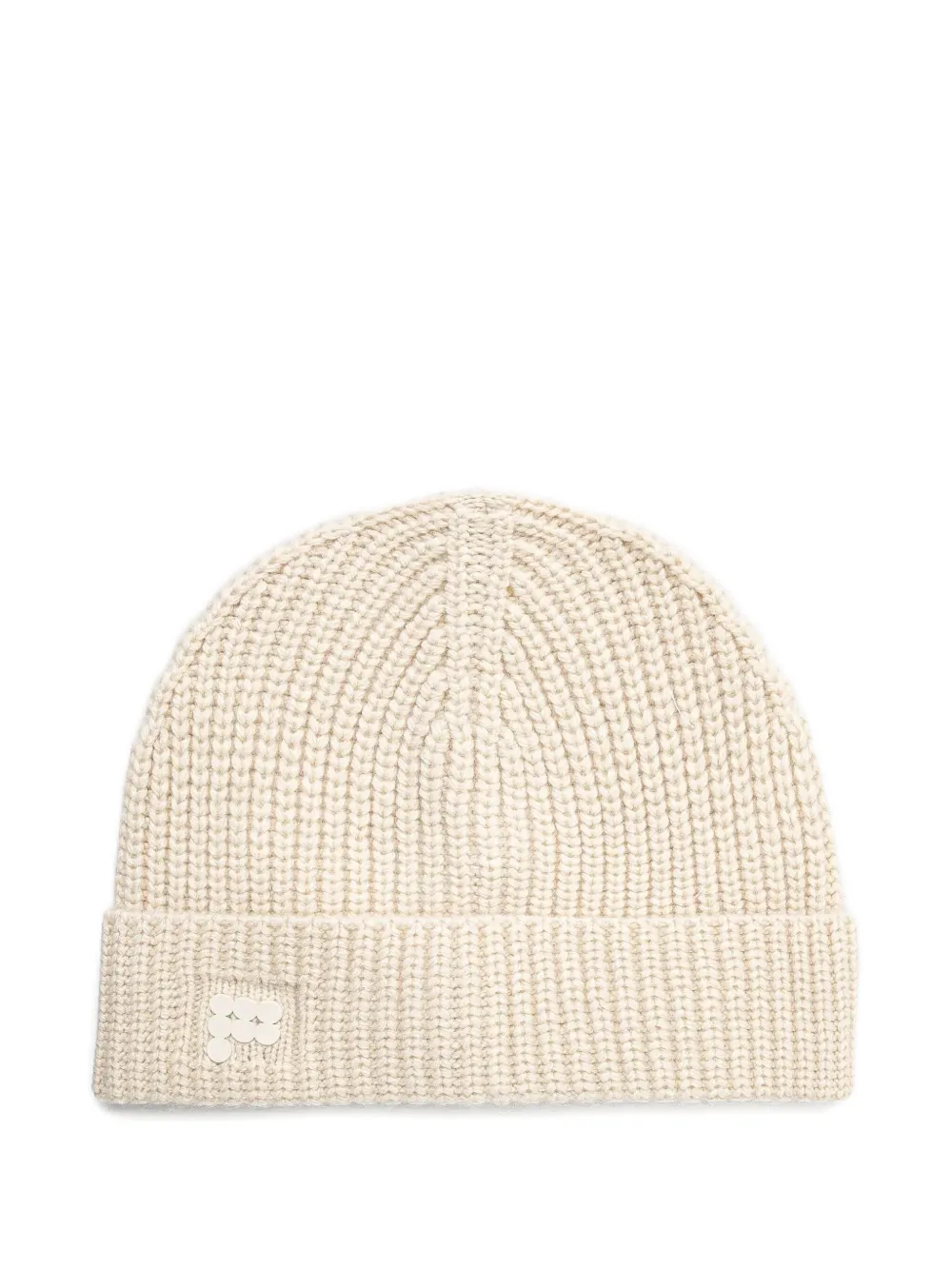 Pangaia ribbed-knit logo beanie hat | Neutrals | Image 1