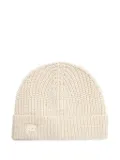 Pangaia ribbed-knit logo beanie hat - Neutrals