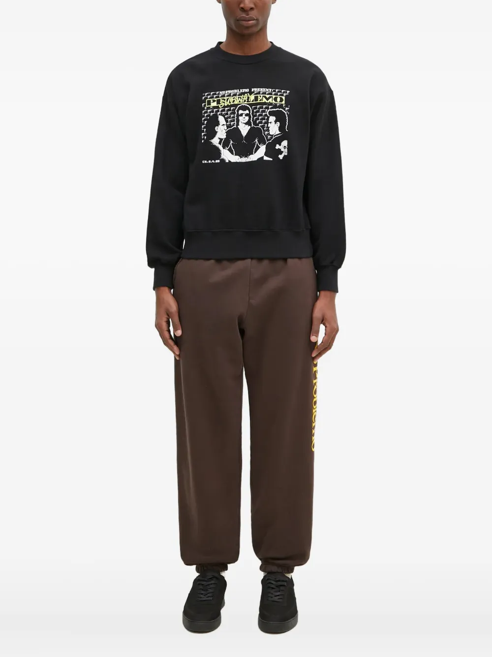 Aries crew-neck graphic-print sweatshirt | Black | Image 1