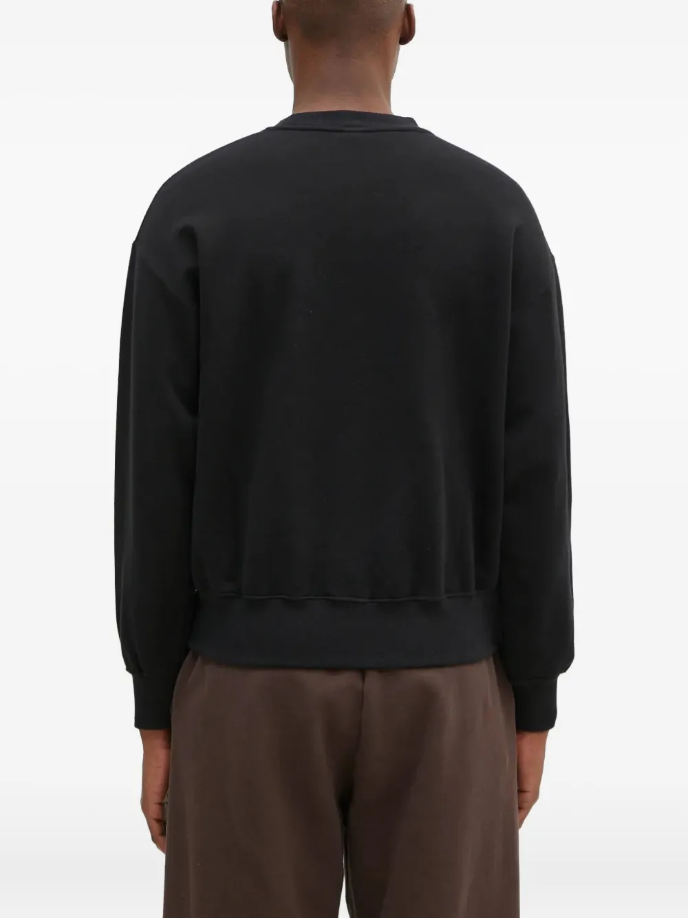 Aries Sweater met ronde hals en grafische print Zwart